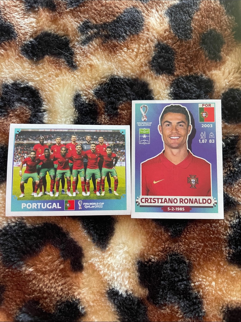 Cristiano Ronaldo Portugal World Cup Sticker - Red Jersey Quatar 2022